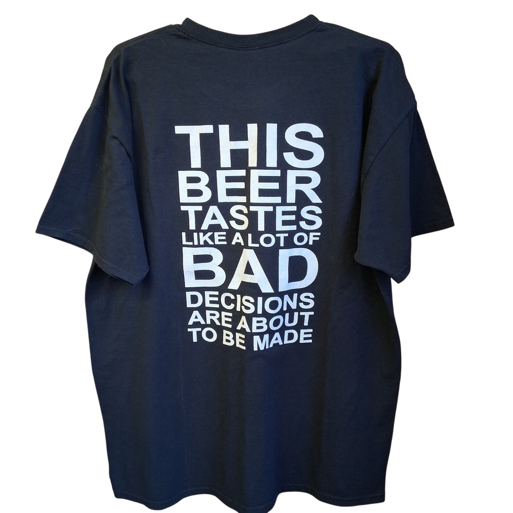 Beer‎ Tastes Like Bad Decisions Ss Tshirt Xl Jerzees Tag Pre-Owned